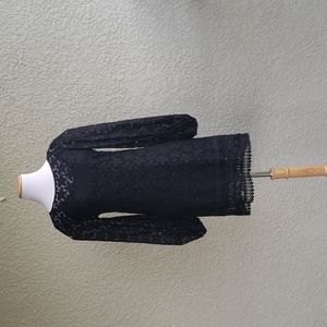 EUC Laundry by Shelli Segal black lace dress Sz 4